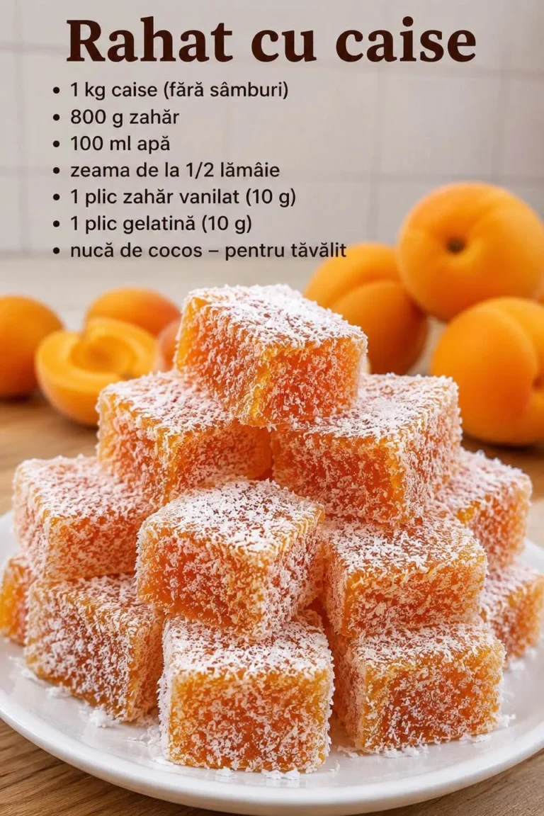 Rahat cu caise – aromat, fraged și ușor de făcut
